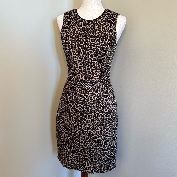 J. Crew Leopard Print Sheath Dress - Picture 3 of 15